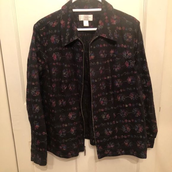 Women's CJ Banks Black Zippered Jacket - Picture 4 of 5